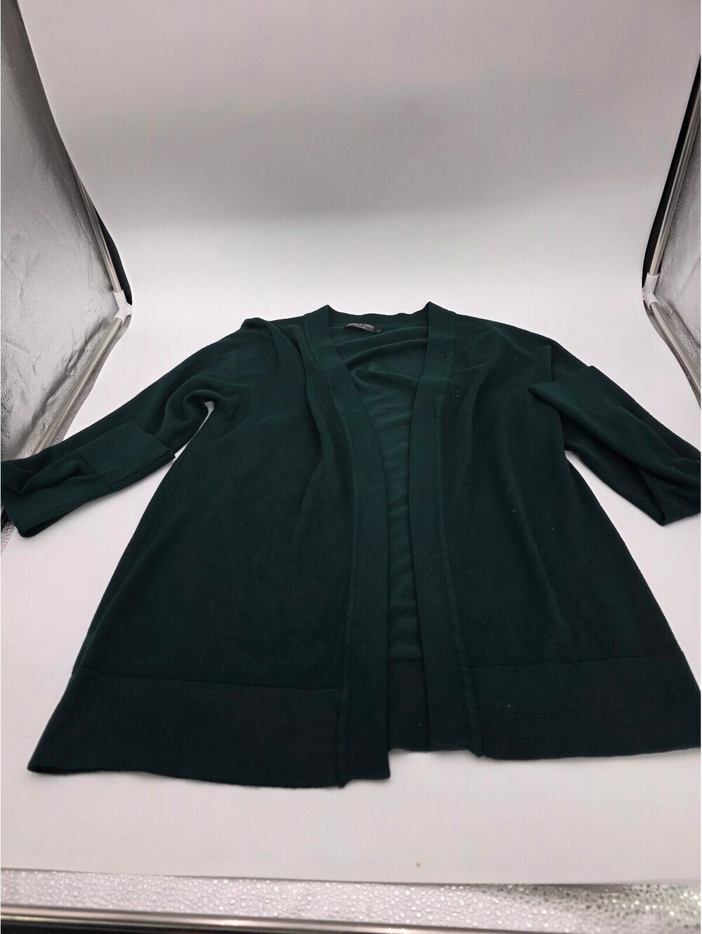 Urban Coco Dark Green Open Front Cardigan Size Large